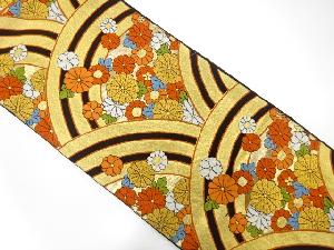 アンティーク　花青海波模様織り出し袋帯（着用可）